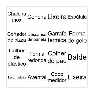 Bingo da Mi Bingo Card