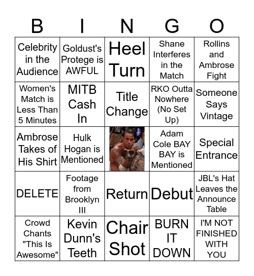 Summerslam Bingo Card