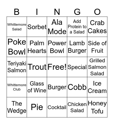 Whittemore House Bingo Card