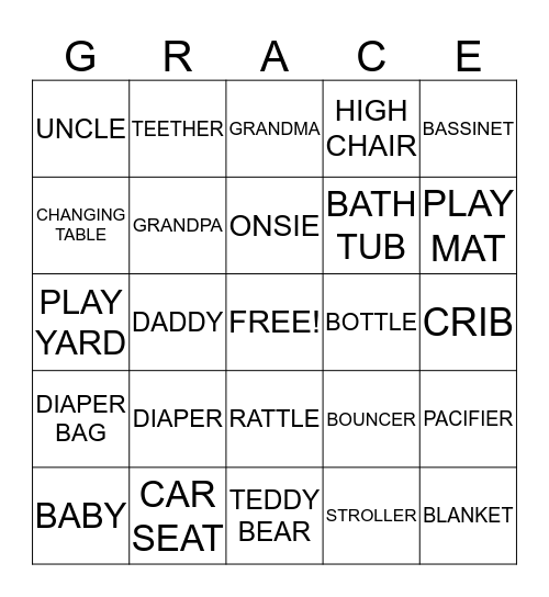 CASHLYN Bingo Card