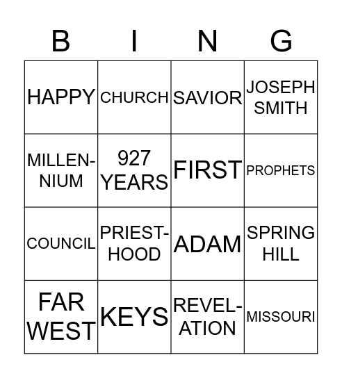 ADAM-ONDI-AHMAN Bingo Card