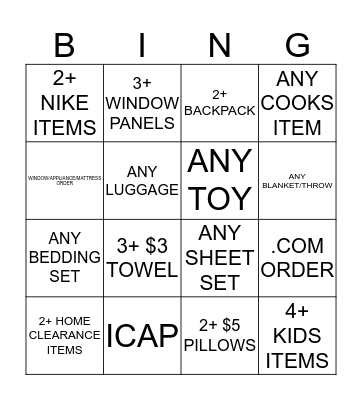 Power Penney Bingo! Bingo Card