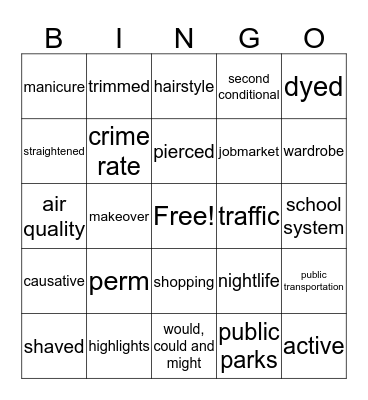 uniit 7 and 8 Bingo Card