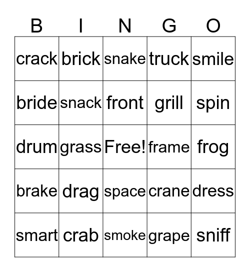 Writing Practice Words! Bingo Card