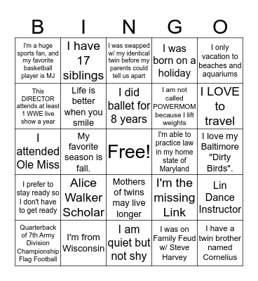 #WKU2021 Students of Color Social Bingo Card