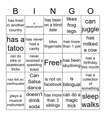 CSD Icebreaker! Bingo Card