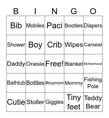 Callie's Baby Shower Bingo! Bingo Card