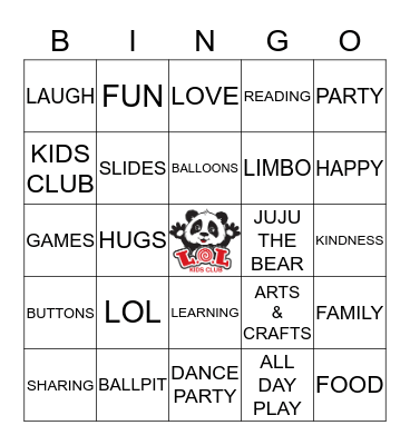 LOL ENRICHMENT PROGRAM  Bingo Card