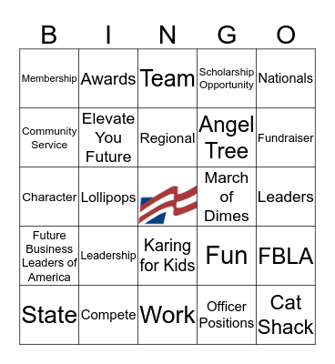 FBLA BINGO Card