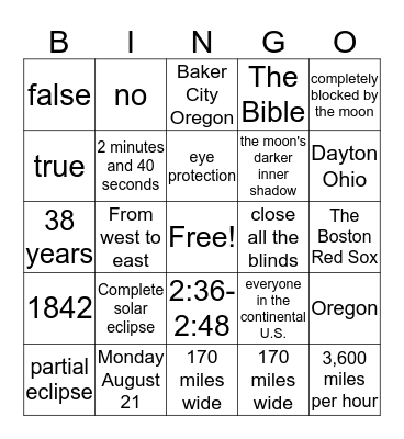 Bingo Card