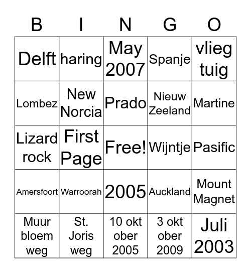 Ralph & Martine 12.5 Bingo Card