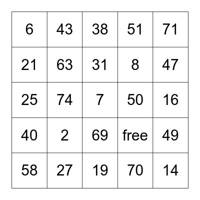 happy birthday Bingo Card