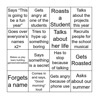O'Boyle Bingo Card