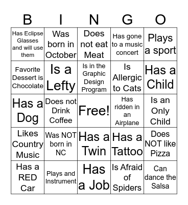 Getting-to-Know-You BINGO Card