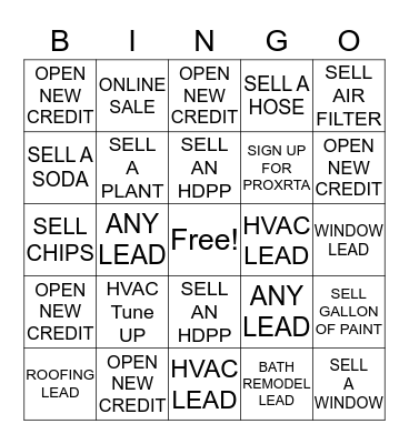 LEAD BINGO Card