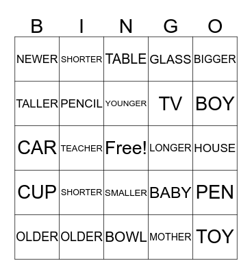SPEC 3 UNIT 3 Bingo Card
