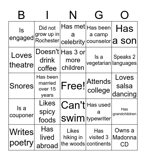 Bingo Card