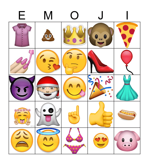 Emoji Bingo Card