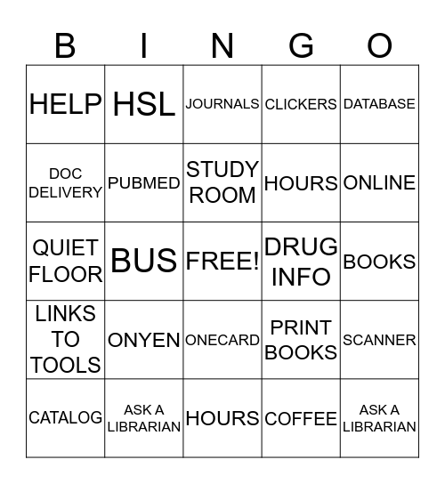 2013 ORIENTATION Bingo Card