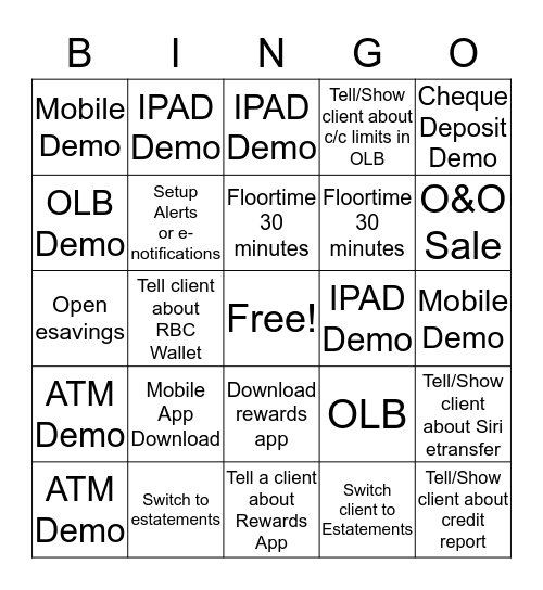 Digital Day Bingo Card