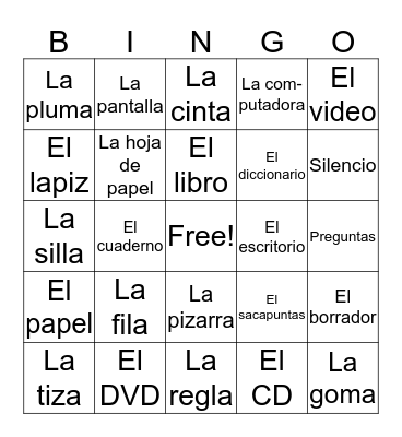 En la clase Bingo Card