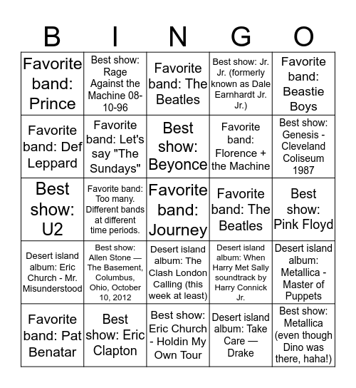 Content Rocks BINGO Card