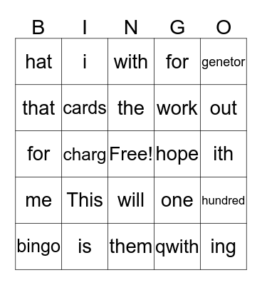 CEFL's Taking the Mystery Out of English Bingo Card