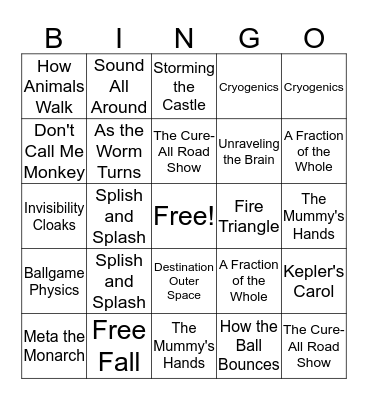 SLT Bingo Card