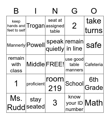 Bingo Card