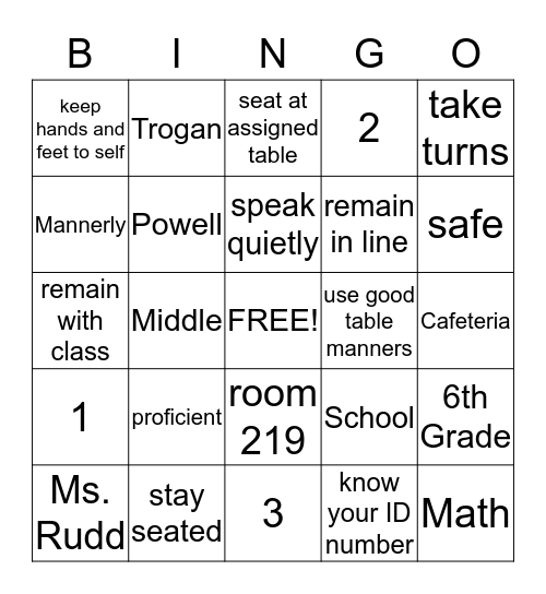 Bingo Card