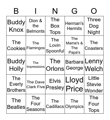 Bingo for the Reunion Bingo Card