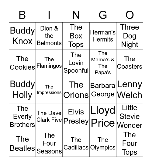 Bingo for the Reunion Bingo Card