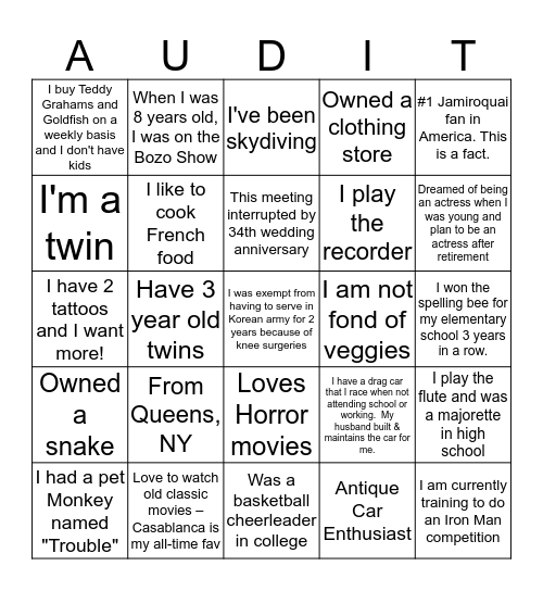 Bingo Card