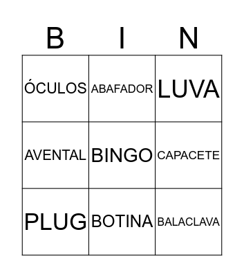 BINGO DA SEGURANCA Bingo Card