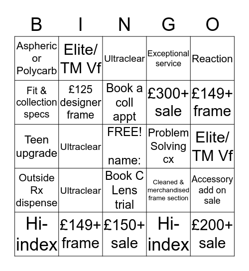 Crystal Peaks  Bingo Card