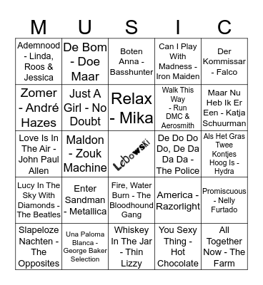 201 Bingo Card