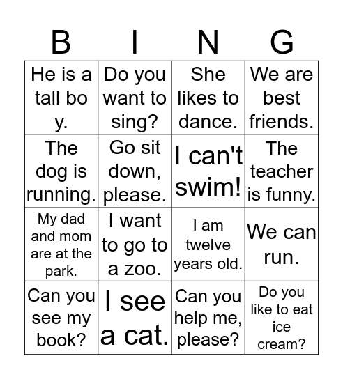 Mango Bingo Card