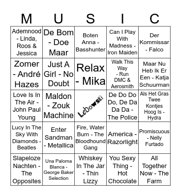 201 Bingo Card