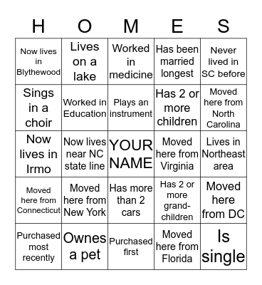 Find Someone Who...... Bingo Card
