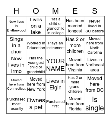 Find Someone Who...... Bingo Card