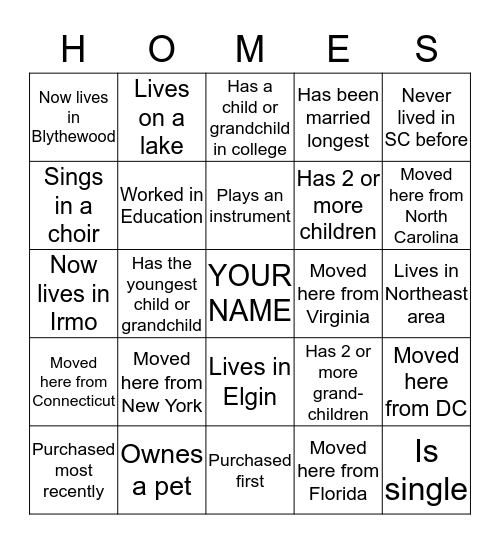 Find Someone Who...... Bingo Card