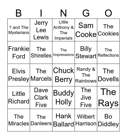 Bingo for The Reunion Bingo Card
