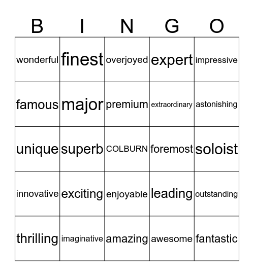 Convocation BINGO! Bingo Card