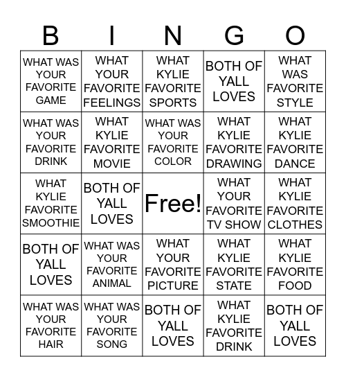 Expressing feeling  Bingo Card