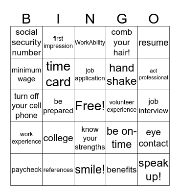 Bingo Card