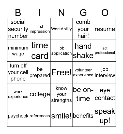 Bingo Card