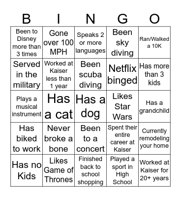 Bingo Card