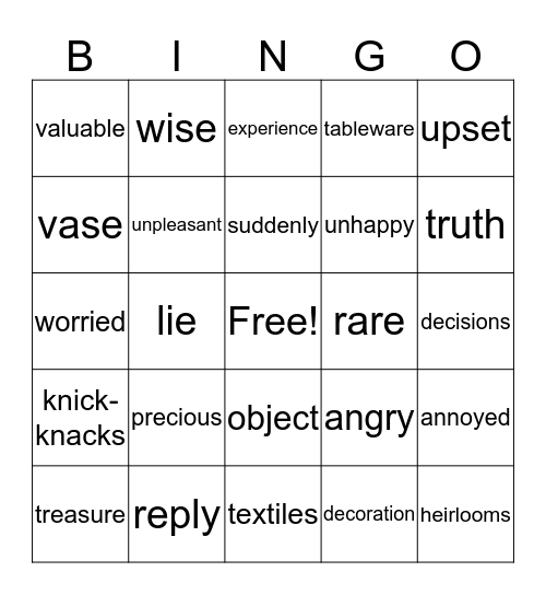 Impact Issues 1 - Unit 7 Bingo Card