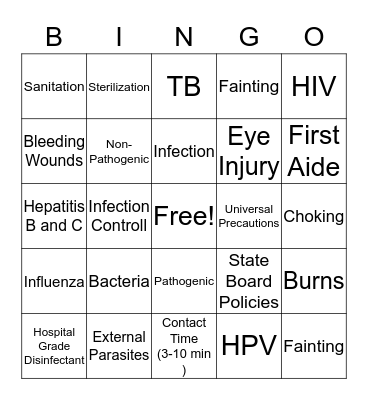 Salon Ecology Bingo Card