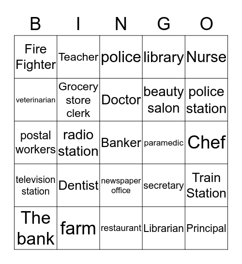 community leaders Bingo Card